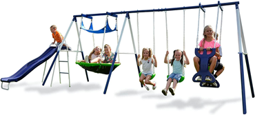 Sportspower Rosemead Metal Swing and Slide Set