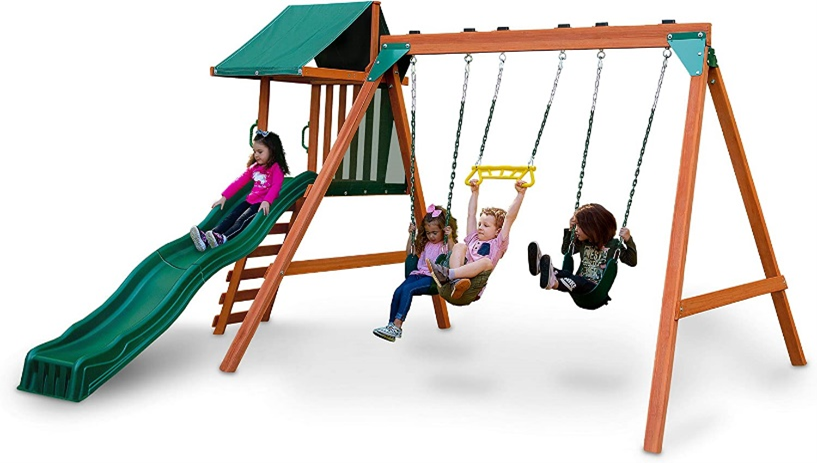  Swing N Slide PB Wooden Swing Set