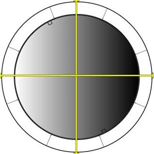 Measure diagonal on the center