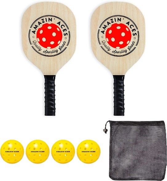 Amazin Aces Pickleball Wood Paddle Set